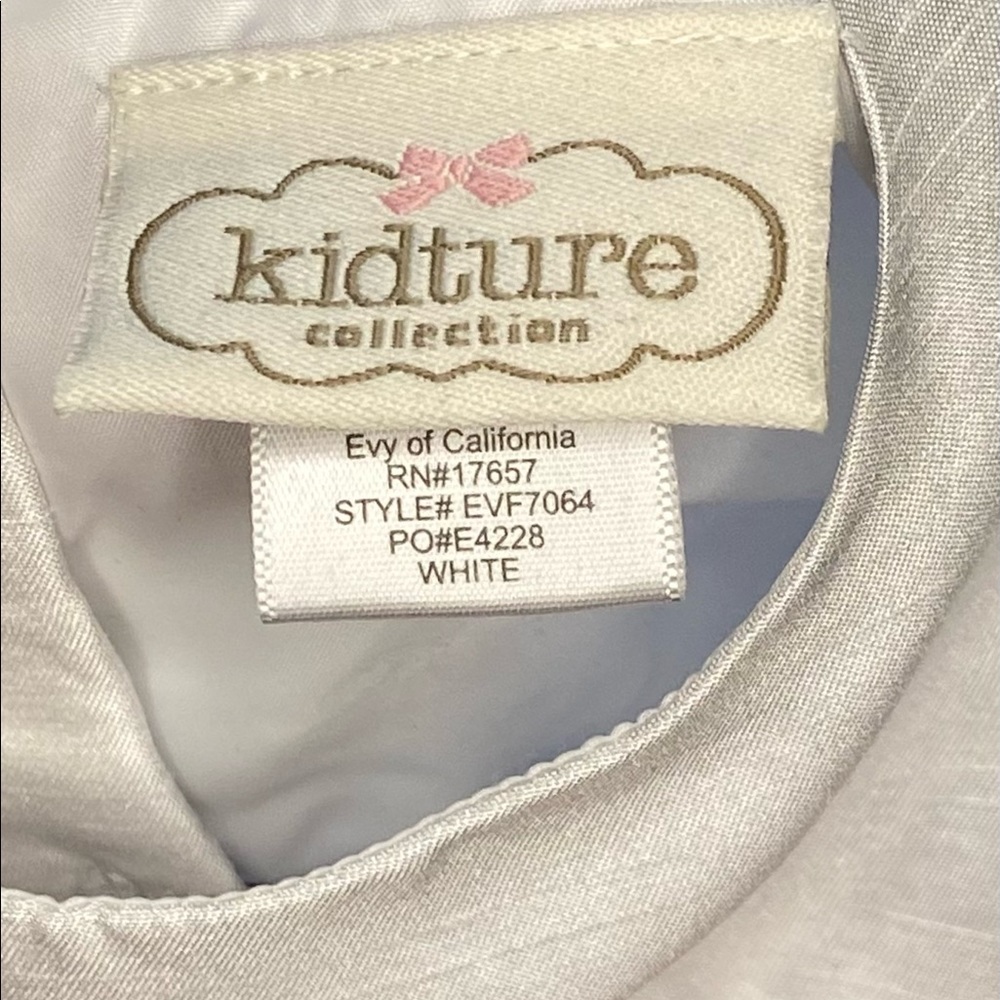 Rare Kidture Collection brand white satiny dress - Picture 4 of 5